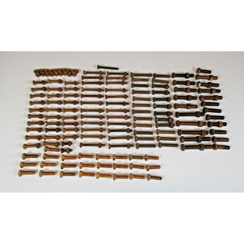 Silicon Bronze Hex Head Bolts & Nuts Mixed Lot 3/8-16 1/4-20 5/16-18 Lot of 146